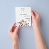Budget Beige & Blush Pink Rustikale Hochzeit Flyer (Gruppe)