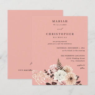 Budget Beige & Blush Pink Rustikale Hochzeitstorte