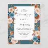 Budget Beige & Dusty Blue Floral Wedding S2 Aquama (Vorderseite)