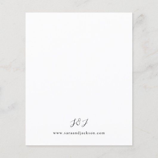 Budget Beige & Dusty Blue Floral Wedding S2 Blue L (Rückseite)