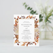 Budget Beige Fall Floral 2 Hochzeit (Stehend Vorderseite)