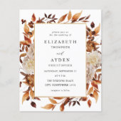 Budget Beige Fall Floral 2 Hochzeit (Vorderseite)