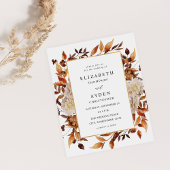Budget Beige Fall Floral 2 Hochzeit Flyer
