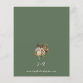 Budget Beige Fall Floral 2 Wedding - Green (Rückseite)