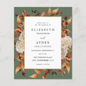 Budget Beige Fall Floral 2 Wedding - Green (Vorderseite)