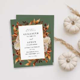 Budget Beige Fall Floral 2 Wedding - Green