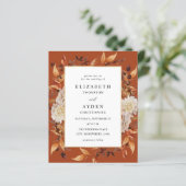 Budget Beige Fall Floral 2 Wedding - Rustikales Or (Stehend Vorderseite)