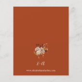 Budget Beige Fall Floral 2 Wedding - Rustikales Or (Rückseite)