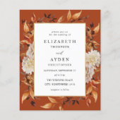 Budget Beige Fall Floral 2 Wedding - Rustikales Or (Vorderseite)