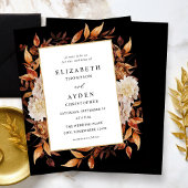 Budget Beige Fall Floral 2 Wedding - Schwarz