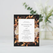 Budget Beige Fall Floral 2 Wedding - Schwarz (Stehend Vorderseite)