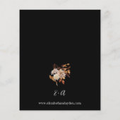 Budget Beige Fall Floral 2 Wedding - Schwarz (Rückseite)