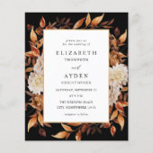 Budget Beige Fall Floral 2 Wedding - Schwarz (Vorderseite)