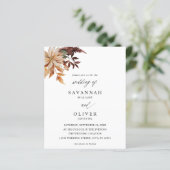Budget Beige Fall Floral Wedding (Stehend Vorderseite)