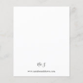 Budget Beige Fall Floral Wedding (Rückseite)