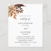 Budget Beige Fall Floral Wedding (Vorderseite)