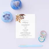 Budget Beige Fall Floral Wedding Flyer (Einzeln)
