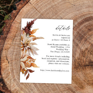 Budget Beige Herbst-Blumendetails Flyer