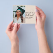 BUDGET Beige Modernes Script Foto Vielen Dank Flyer (Gruppe)