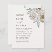 Budget Beige & Off White Florals Wedding (Vorderseite)