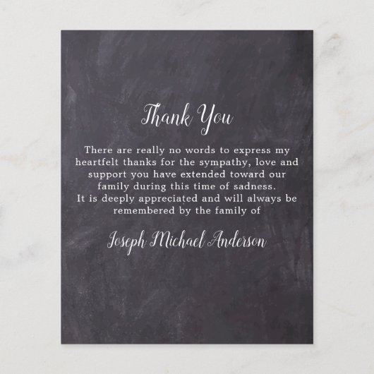 Budget Beileid 4 Foto Collage Beerdigung Danke (Rückseite)