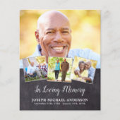 Budget Beileid 4 Foto Collage Beerdigung Danke (Vorderseite)