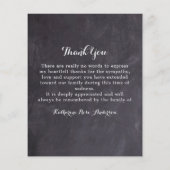 Budget Beileid Beerdigung Vielen Dank Ihre Karte E (Rückseite)