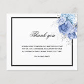 Budget Beileid Blue White Foto vielen Dank (Vorderseite)