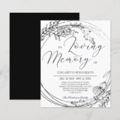 BUDGET Beileid Danke Karte. Papierblatt (Vorne/Hinten)