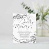 BUDGET Beileid Danke Karte. Papierblatt (Stehend Vorderseite)