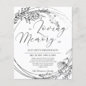 BUDGET Beileid Danke Karte. Papierblatt (Vorderseite)