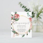 BUDGET Beileid Danke Karte. Papierblatt (Stehend Vorderseite)