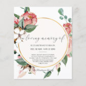 BUDGET Beileid Danke Karte. Papierblatt (Vorderseite)