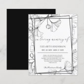 BUDGET Beileid Danke Karte. Papierblatt (Vorne/Hinten)