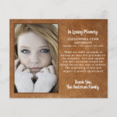 Budget Beileid Foto Beerdigung Danke Leather (Vorderseite)