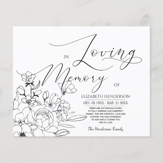 Budget Beileid Memory /Danke. (Vorderseite)