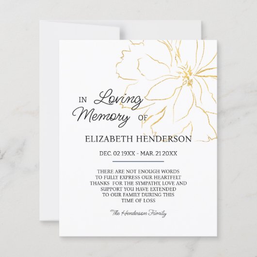 Budget Beileid Memory /Danke. (Vorderseite)