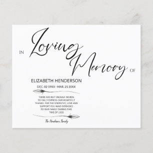 Budget Beileid Memory /Danke. Flyer