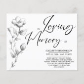 Budget Beileid Memory /Danke. Flyer (Vorne)