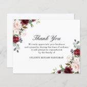 BUDGET Beileid Red Pink Floral Vielen Dank (Vorne/Hinten)