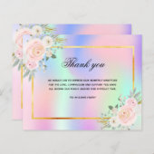 Budget Beileid Regenbogen Vielen Dank Foto (Vorne/Hinten)