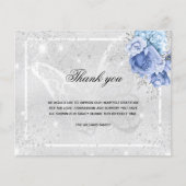 Budget Beileid silber florales Foto vielen Dank (Vorderseite)