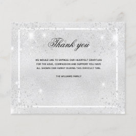 Budget Beileid silber Glitzern Foto vielen Dank