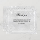 Budget Beileid silber Glitzern Foto vielen Dank (Vorne/Hinten)