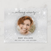 Budget Beileid silber Glitzern Foto vielen Dank (Rückseite)