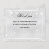 Budget Beileid silber Glitzern Foto vielen Dank (Vorderseite)