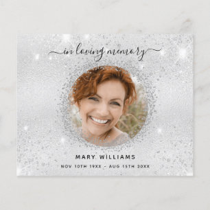 Budget Beileid silber Glitzern Foto vielen Dank