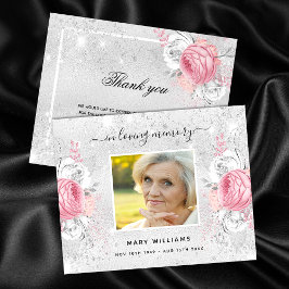 Budget Beileid silber pink Foto vielen Dank