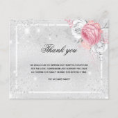 Budget Beileid silber pink Foto vielen Dank (Vorderseite)