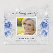 Budget Beileid silberblau Foto vielen Dank (Rückseite)